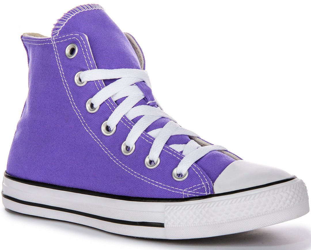 Converse A11570C In Violet Classic High-Top Canvas Trainers