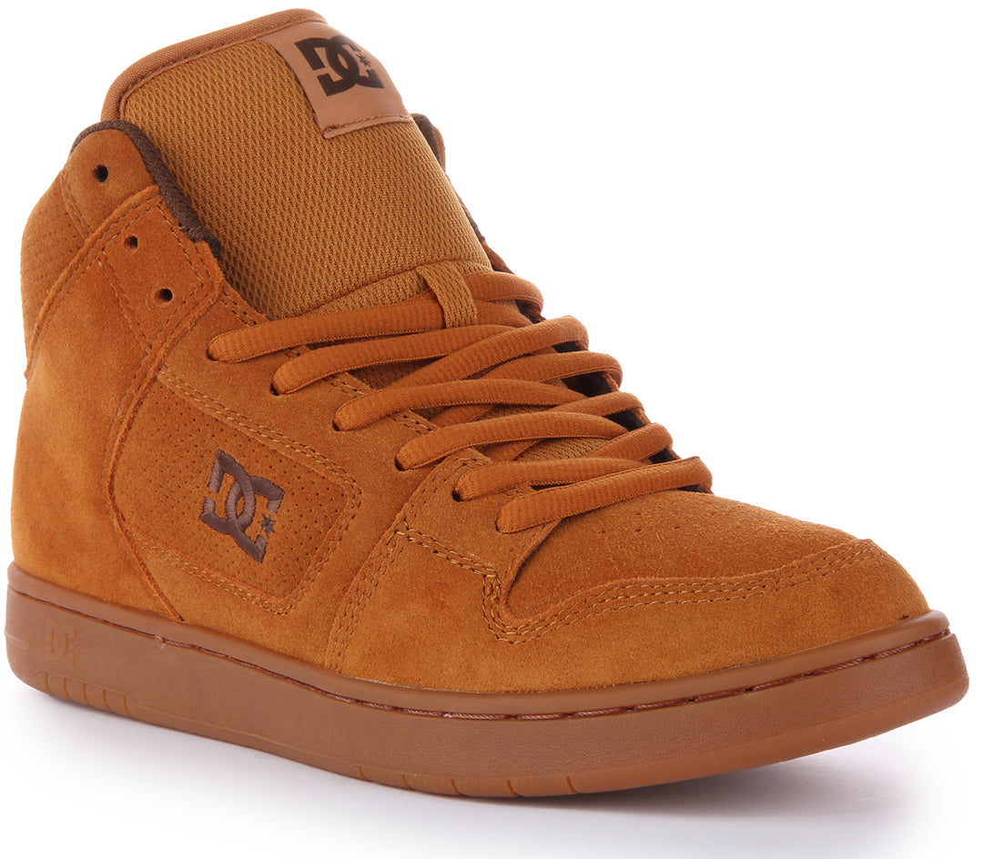 DC Shoes Manteca 4 Hi Baskets à lacets en cuir pour hommes en blé