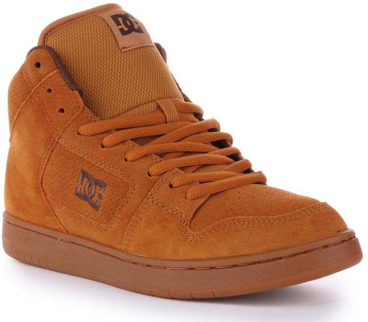 DC Shoes Manteca 4 Hi Herren Schnürung Leder Turnschuhe Weizen