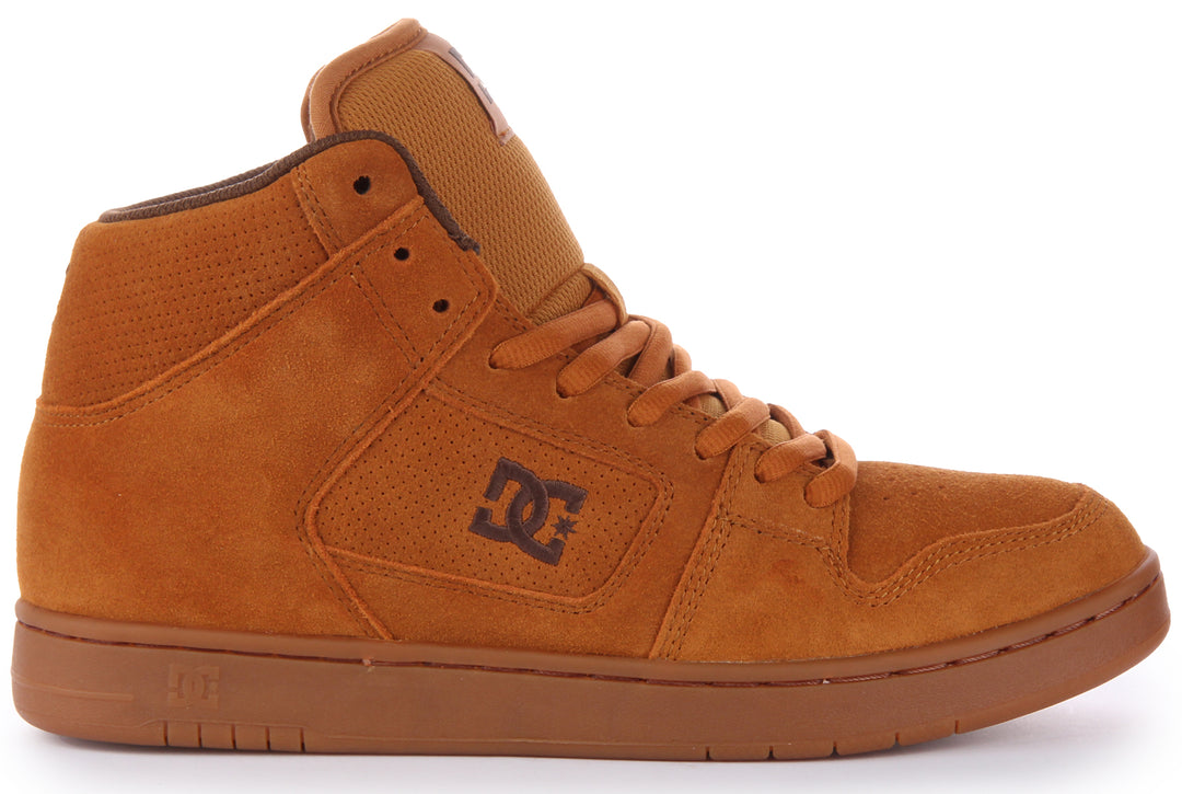 DC Shoes Manteca 4 Hi Herren Schnürung Leder Turnschuhe Weizen