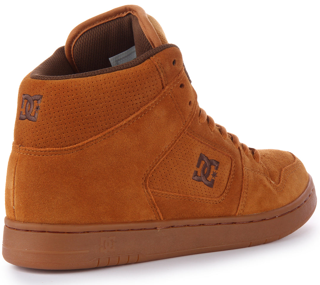 DC Shoes Manteca 4 Hi Herren Schnürung Leder Turnschuhe Weizen