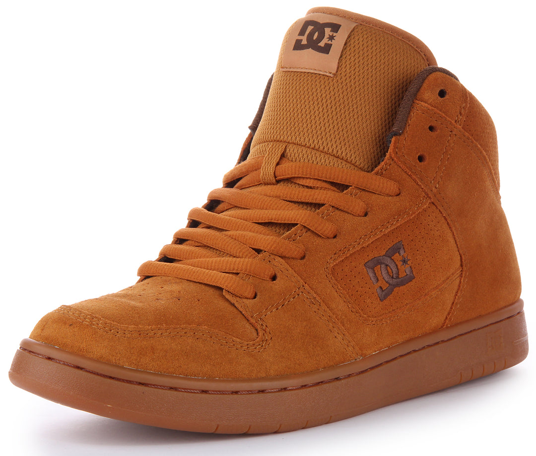 DC Shoes Manteca 4 Hi Herren Schnürung Leder Turnschuhe Weizen