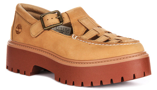 Timberland Stone Street Mary Jane In Wheat For Women