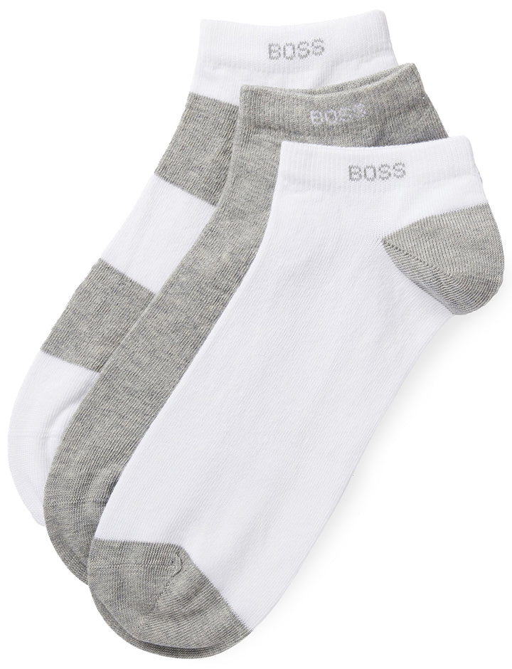 Boss Juego de 3 calcetines de algodón para hombre en blanco