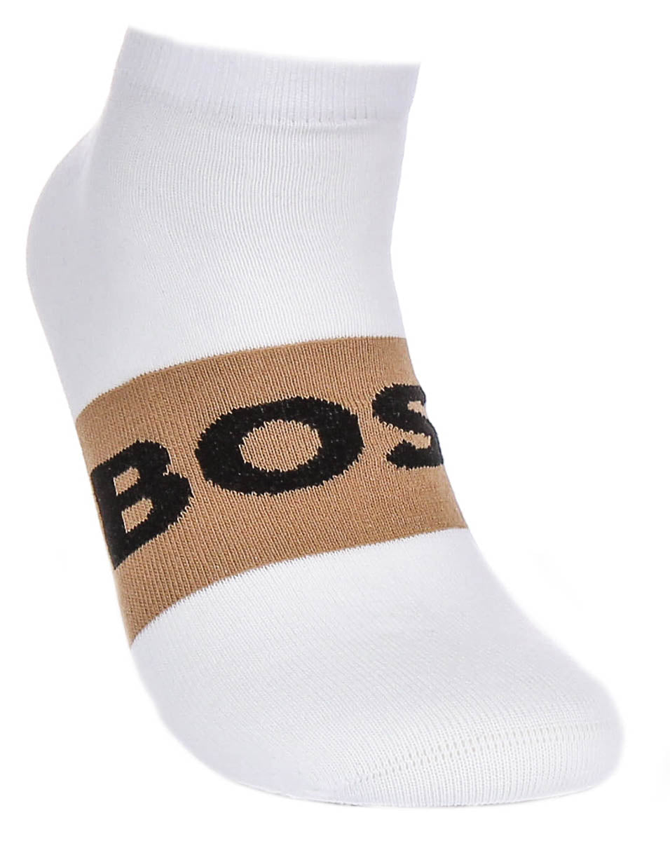 Boss 2 Pairs Shoe Socks Logo In White For Men