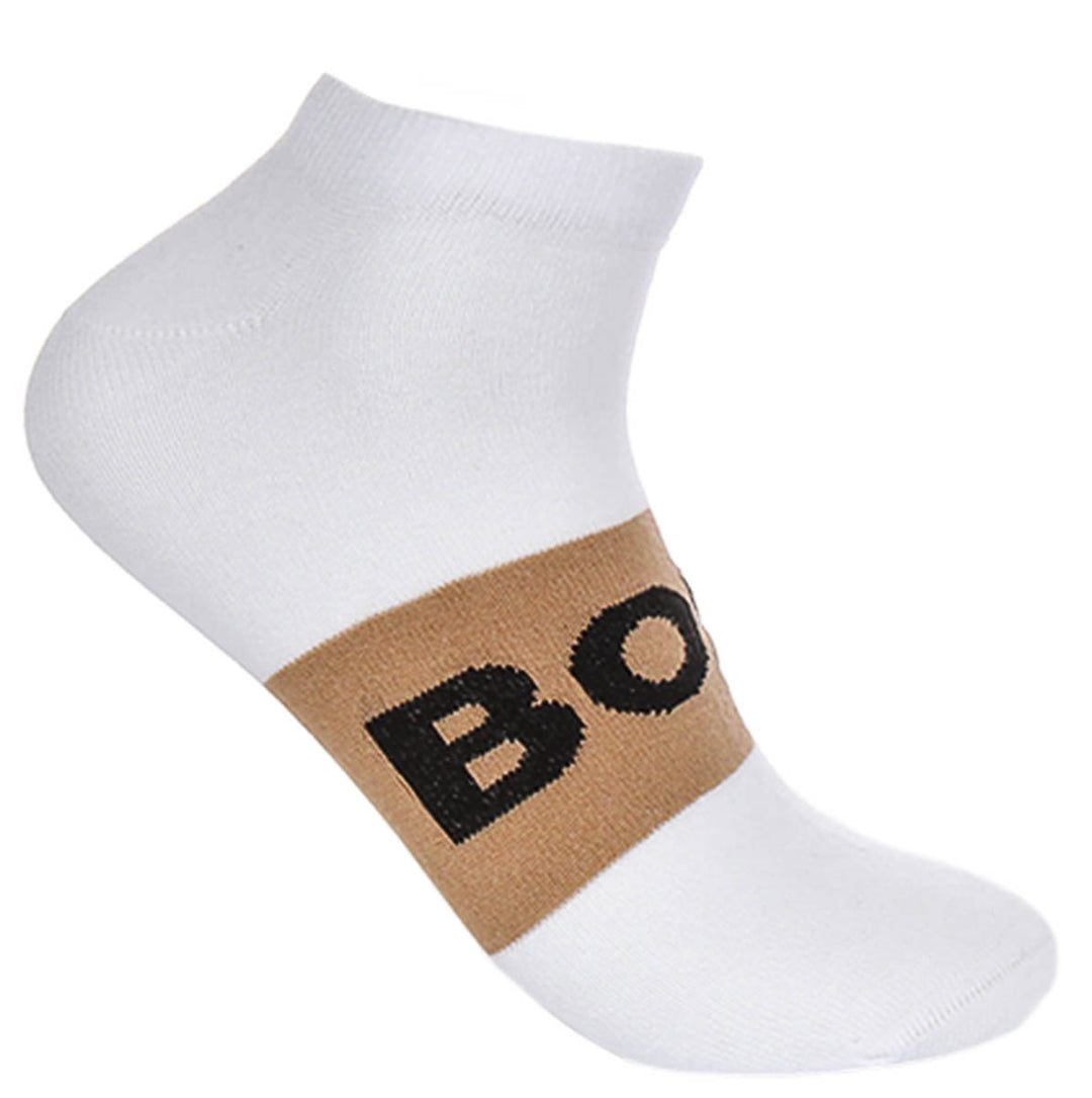 Boss 2 Pairs Shoe Socks Logo In White For Men