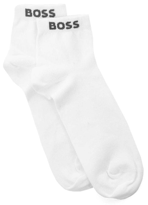 Boss 2P SH Uni CC 2 paquetes de calcetines cortos de algodón para hombre en blanco