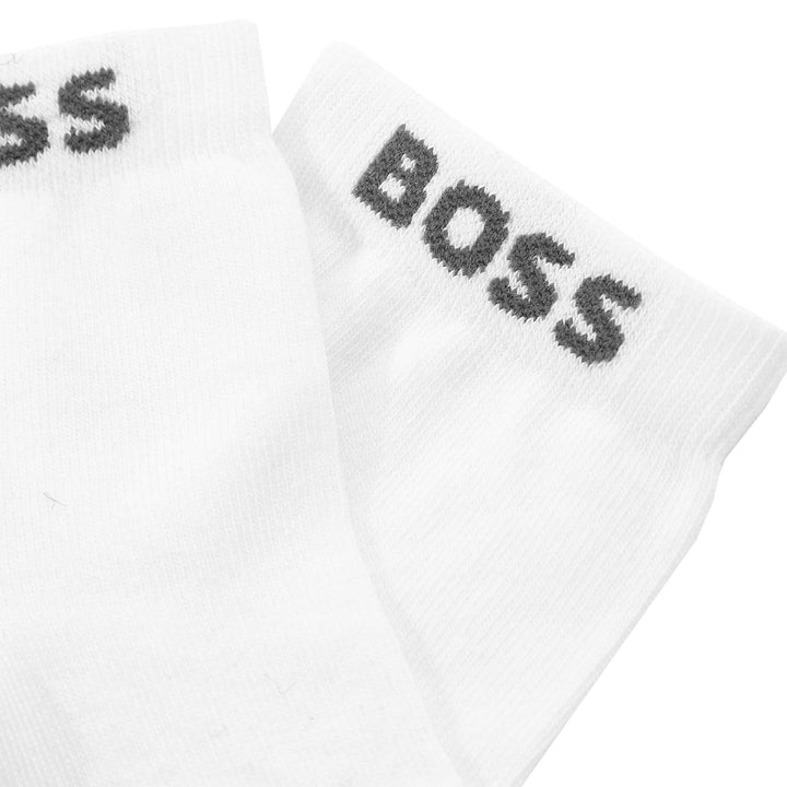 Boss 2P SH Uni CC 2 paquetes de calcetines cortos de algodón para hombre en blanco