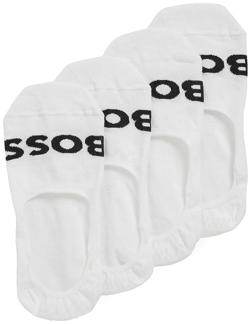 Boss 2P SL Uni Logo CC 2 Pares de calcetines invisibles de algodón para hombre en blanco