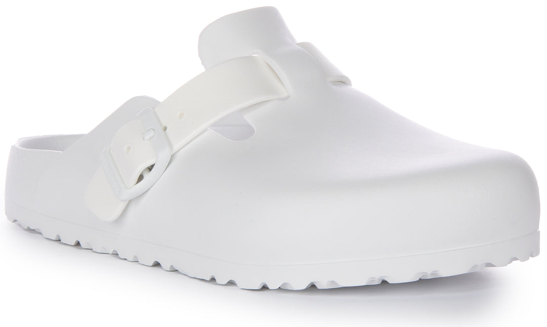 Birkenstock Boston Essentia EVA In White | Narrow Fit