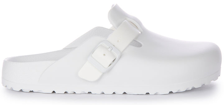 Birkenstock Boston Essentia EVA In White | Narrow Fit