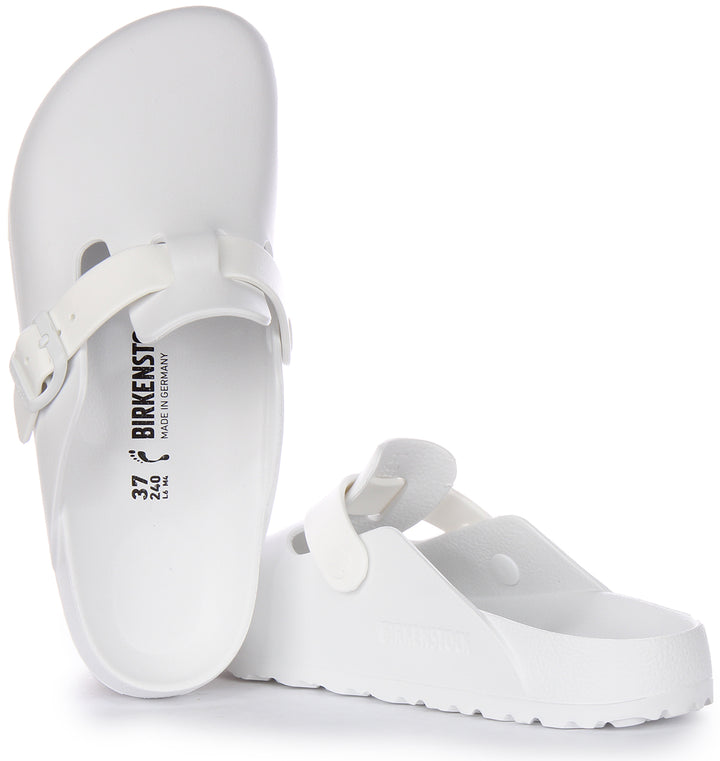 Birkenstock Boston Essentia EVA In White | Narrow Fit