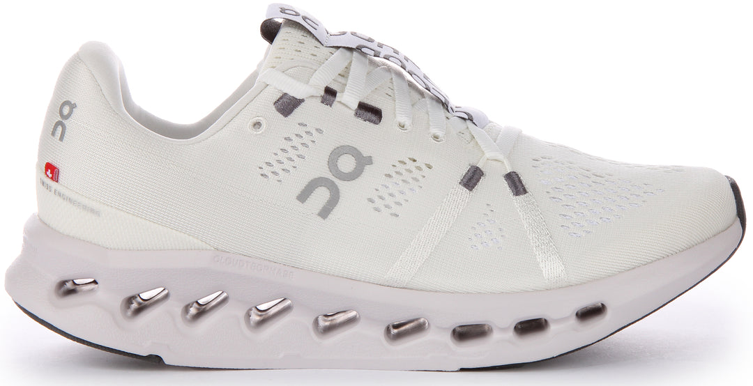 On Running Cloudsurfer Scarpe da ginnastica allacciate a rete CloudTec Phase da donna in bianco