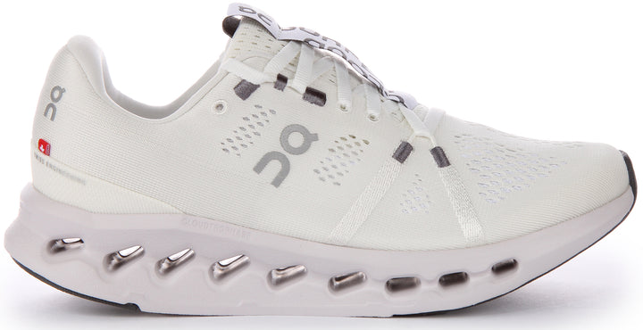 On Running Cloudsurfer Baskets CloudTec phase à lacets pour femmes en blanc