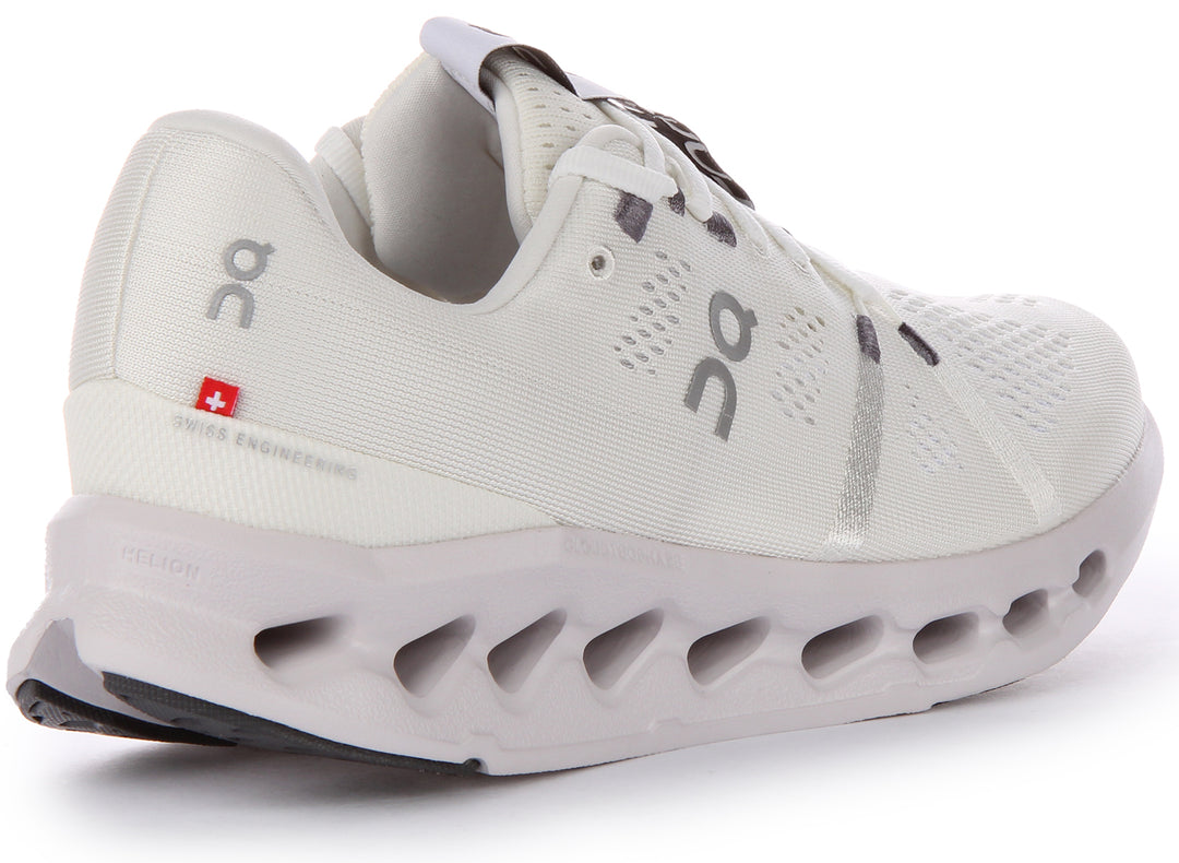 On Running Cloudsurfer Zapatillas con cordones de malla CloudTec Phase para mujer en blanco