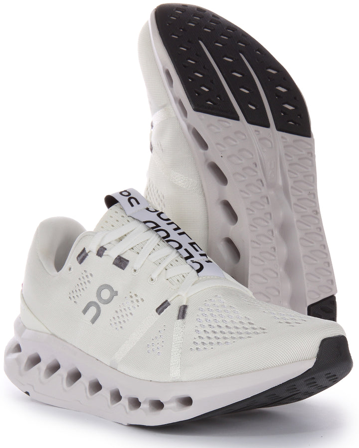 On Running Cloudsurfer Scarpe da ginnastica allacciate a rete CloudTec Phase da uomo in bianco