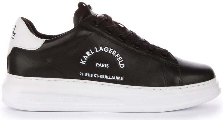 Karl Lagerfeld Maison Karl Zapatillas con cordones de piel para hombre en blanco