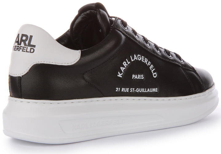 Karl Lagerfeld Maison Karl Zapatillas con cordones de piel para hombre en blanco