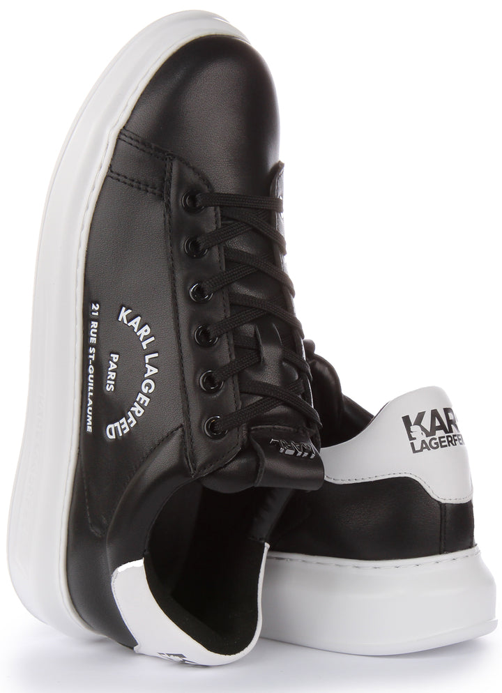 Karl Lagerfeld Maison Karl Zapatillas con cordones de piel para hombre en blanco