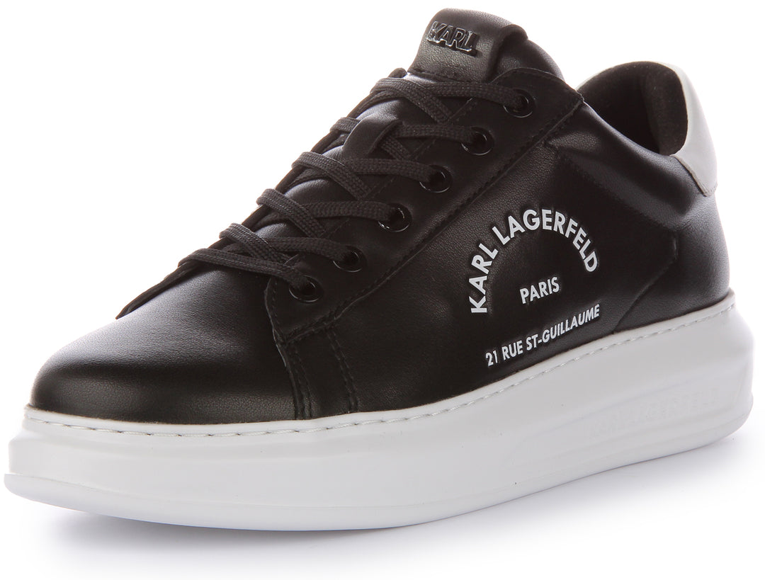 Karl Lagerfeld Maison Karl Zapatillas con cordones de piel para hombre en blanco