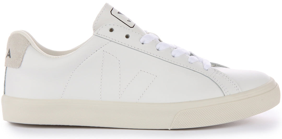 Veja Esplar Baskets à lacets en cuir pour femmes en blanc