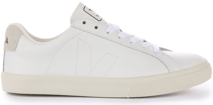 Veja Esplar Baskets à lacets en cuir pour femmes en blanc