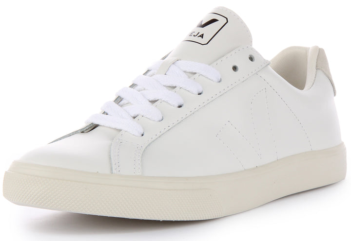 Veja Esplar Baskets à lacets en cuir pour femmes en blanc