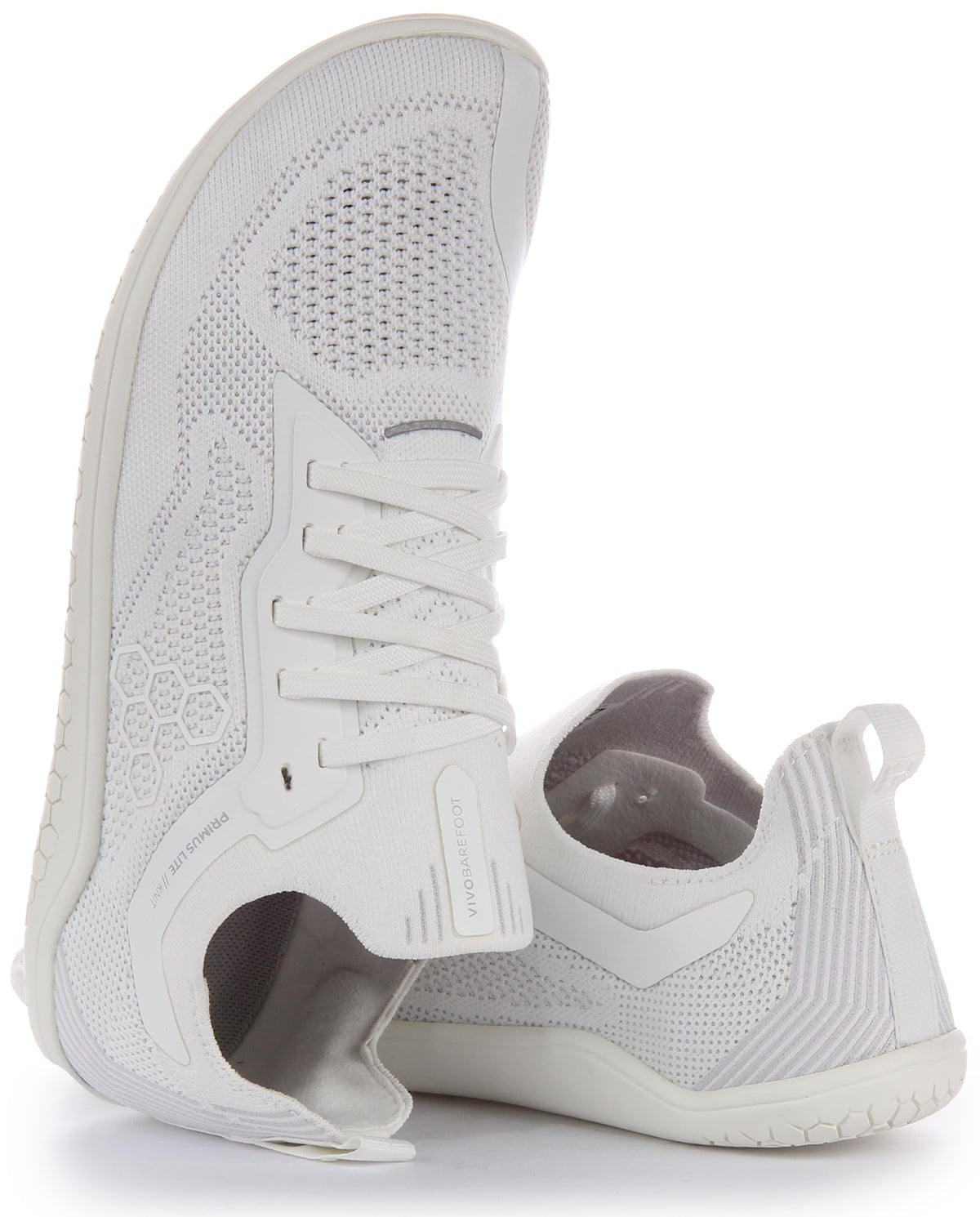 Vivobarefoot Primus Lite Knt In White For Women | Lace up Trainers
