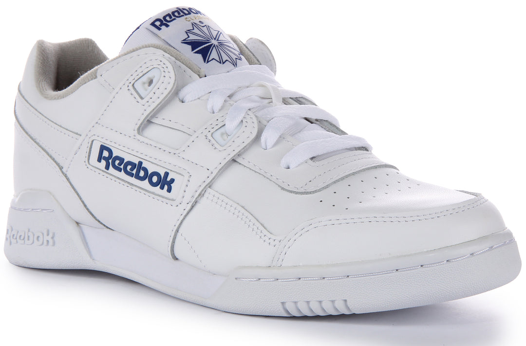 Reebok Workout Plus In White For Men Lace Up Retro Trainers