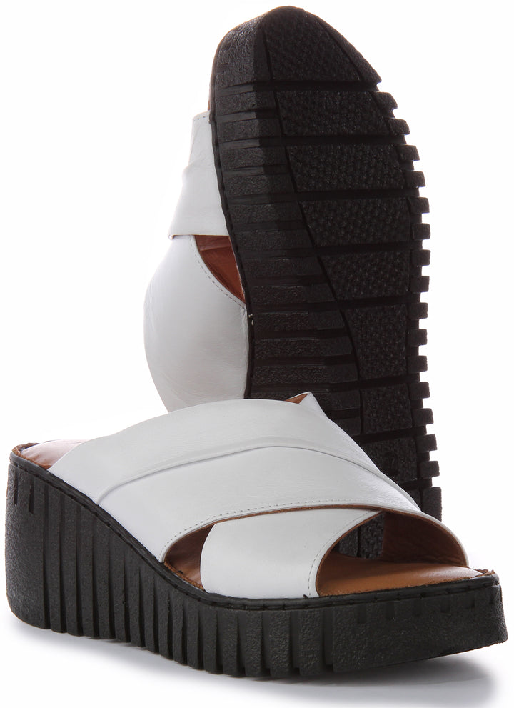 Justinreess England Camile Soft Footbed Wedge In White