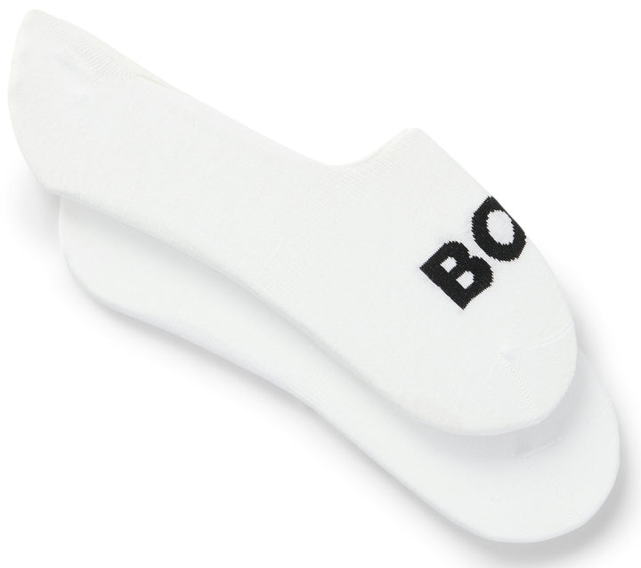 Boss 2 Pair Invisible Sock Logo In White For Men