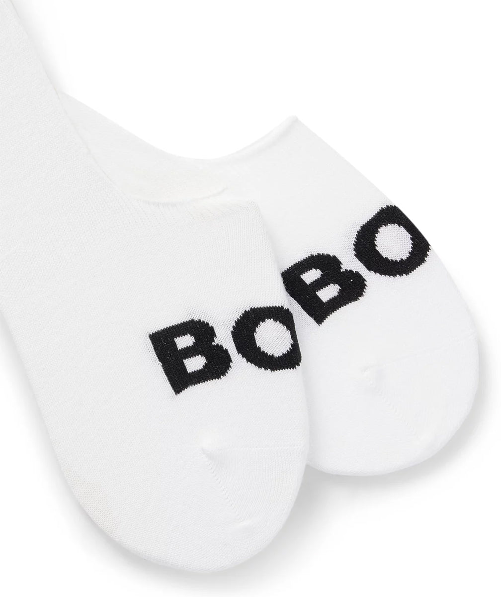 Boss 2 Pair Invisible Sock Logo In White For Men