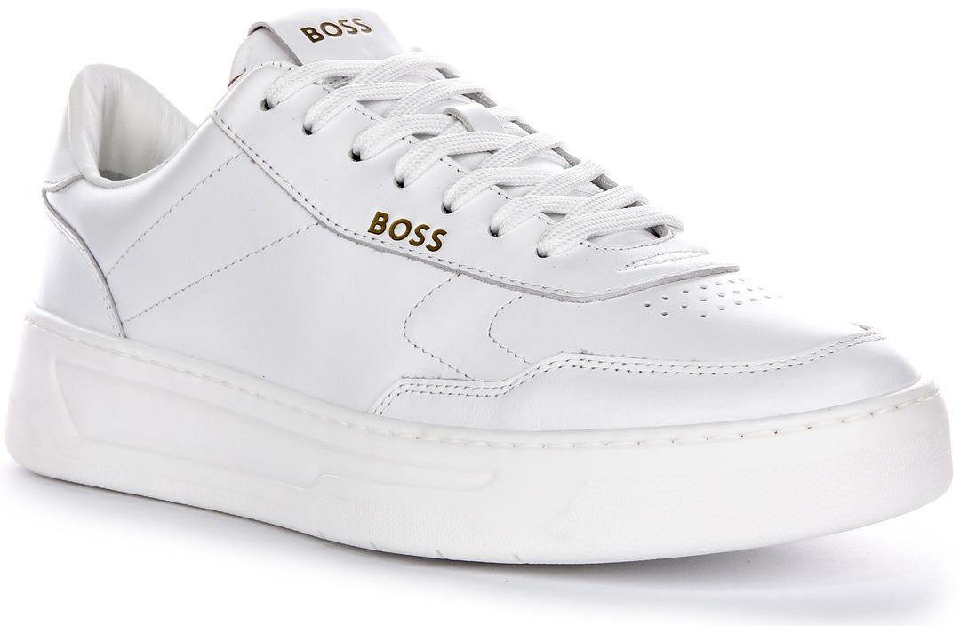 Boss Baltimore Tenn Itl Sneakers sintetiche con logo dorato bianco per uomo
