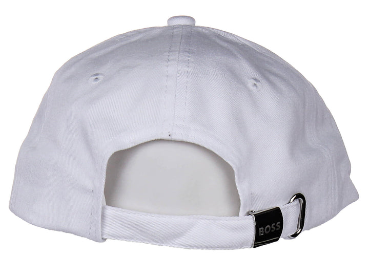 Boss Cap Bold In White Grey Logo