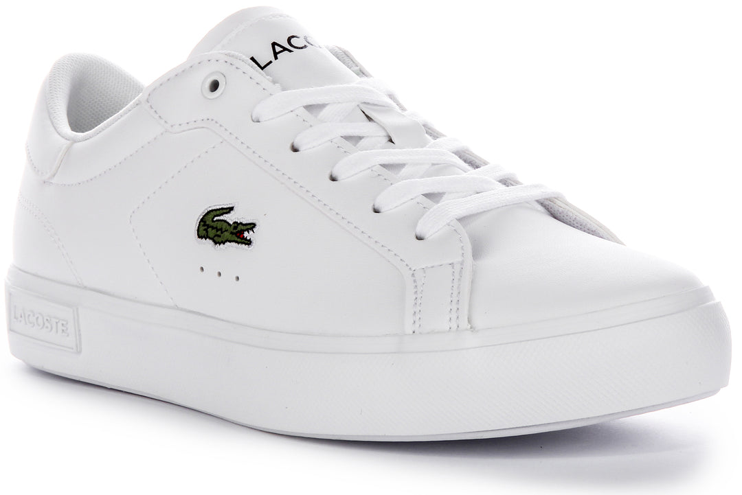 Lacoste Powercourt In White For Junior