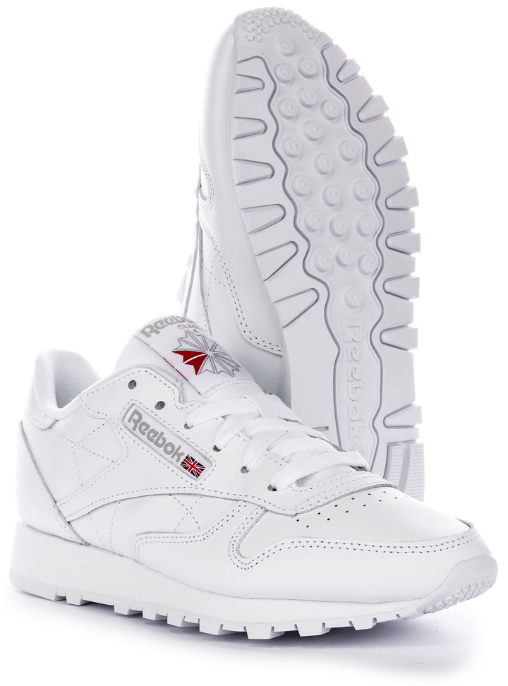 Reebok Classic Leather In White For Women