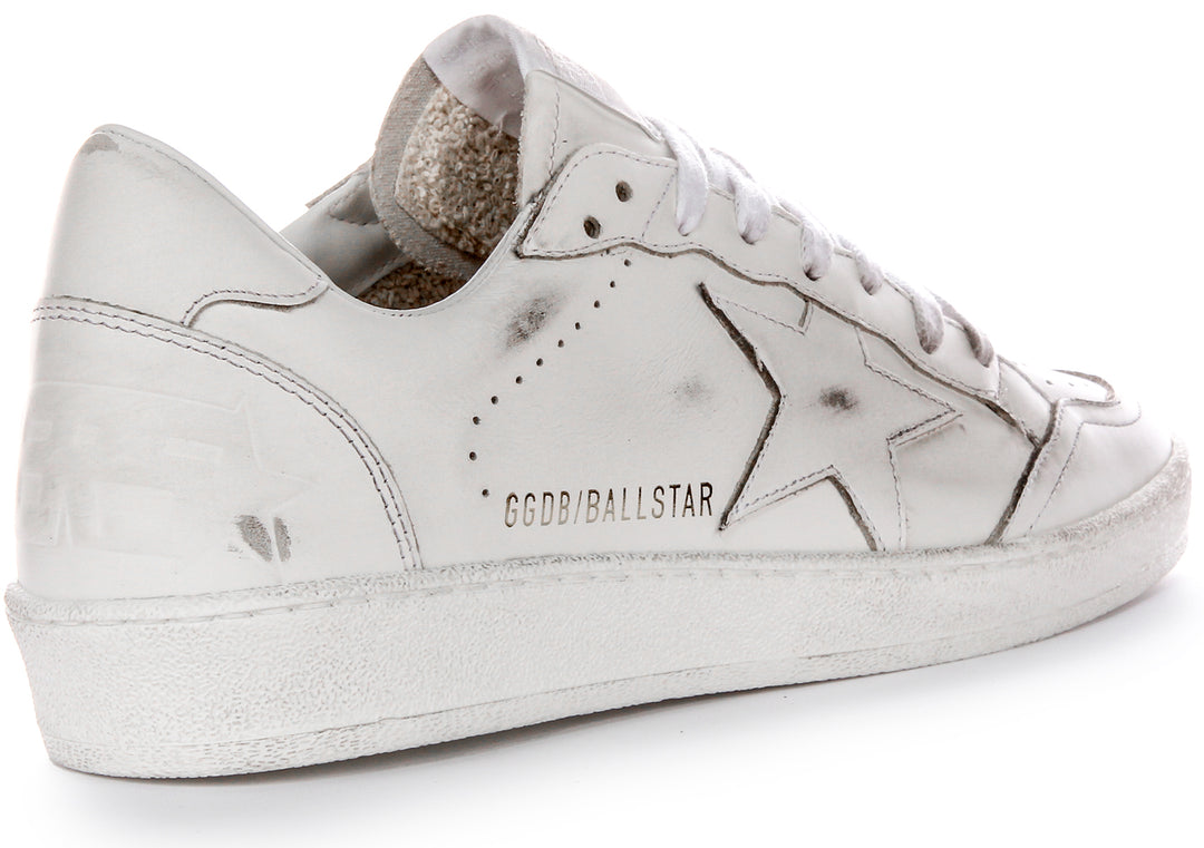 Golden Goose Ball Star In White For Men