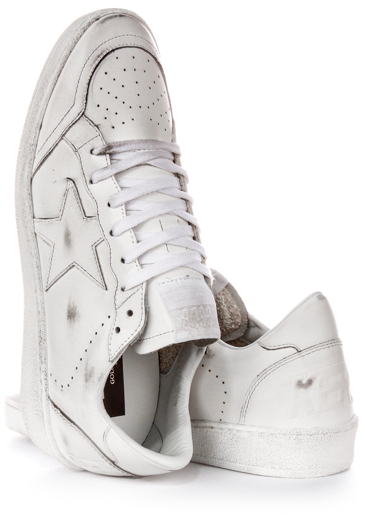 white high top golden goose sneakers