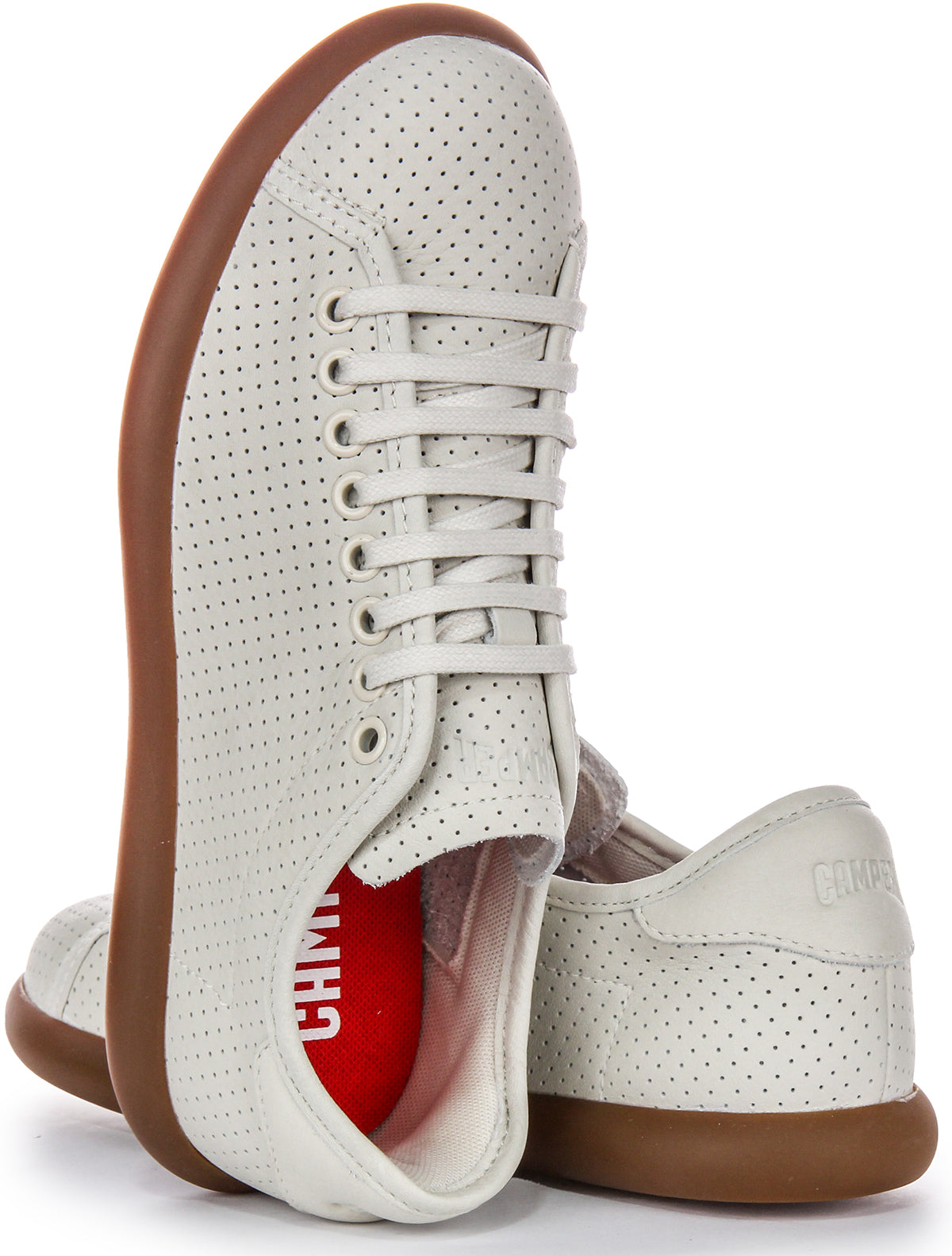 Camper Pelotas Soller In White For Women | Lace Up Trainers