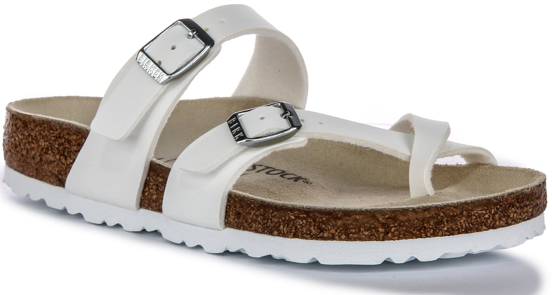 Birkenstock S Mayari Sandalias de Tiras Birko Flor para Mujer en Blanco