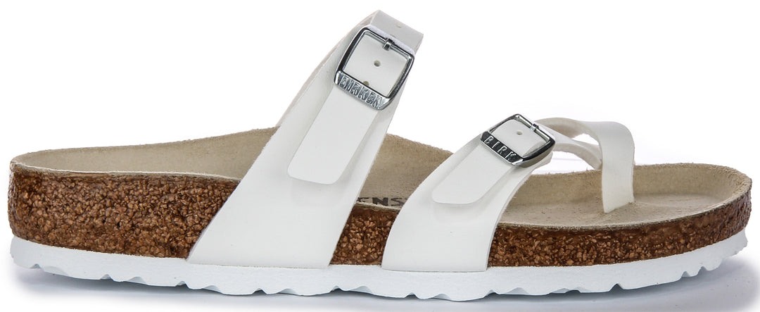 Birkenstock S Mayari Sandale à brides en Birko Flor pour femmes en blanc