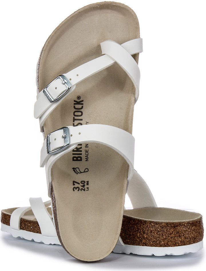 Birkenstock S Mayari Sandale à brides en Birko Flor pour femmes en blanc