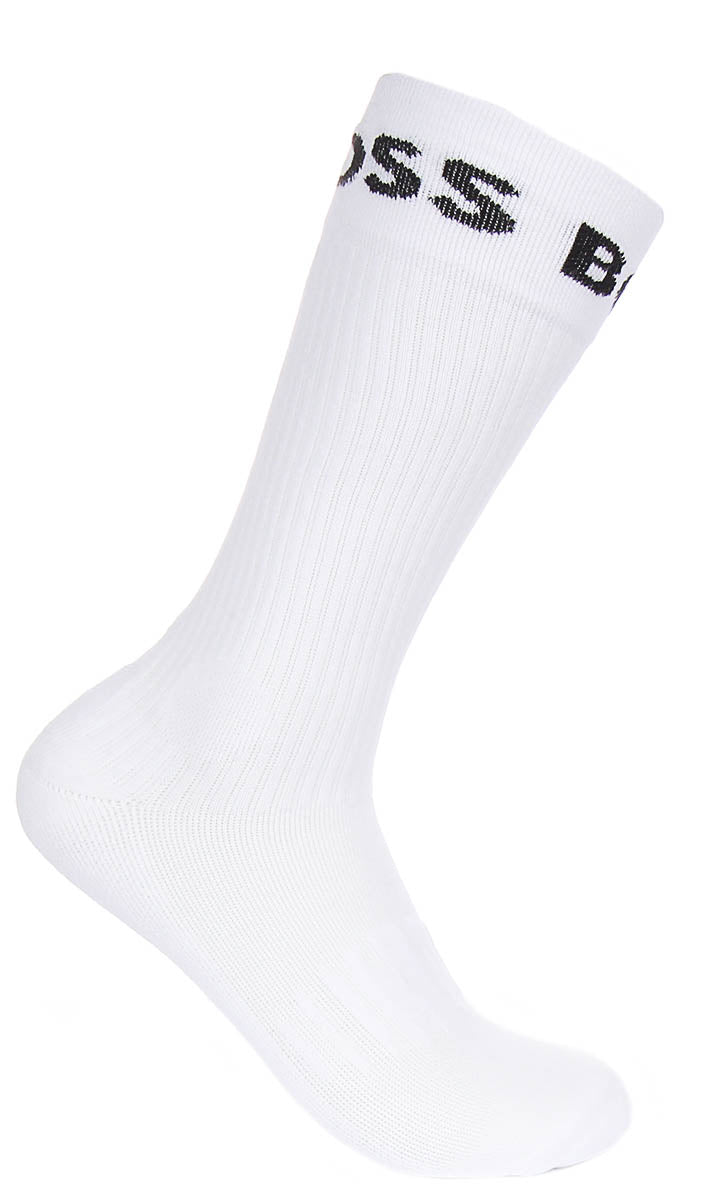 Boss 2 Pair Sport Socks White Black &amp; Red