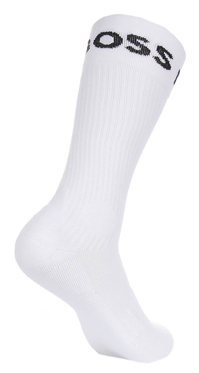 Boss 2 Pair Sport Socks White Black &amp; Red