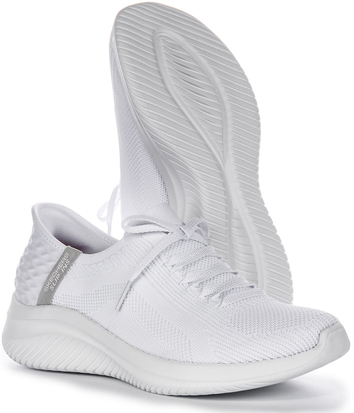 Skechers Ultra Flex 3.0 In White For Women