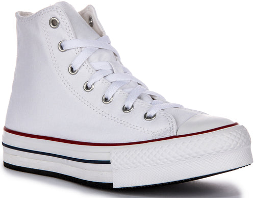 Converse All Star High Lift 272856C In White For Junior