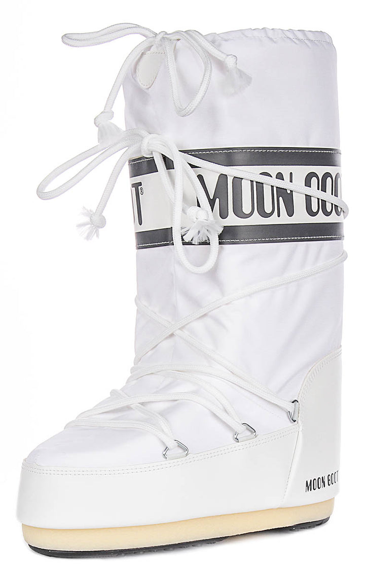 Moon Boot Icon Nylon In White For Women