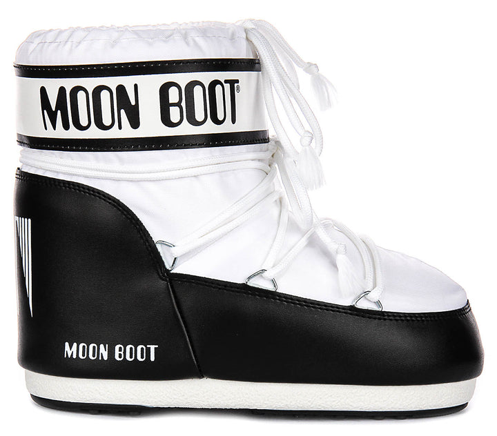 Moon Boot Icon Low Nylon In White For Women