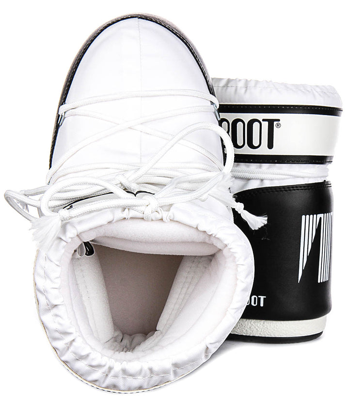 Moon Boot Icon Low Nylon In White For Women