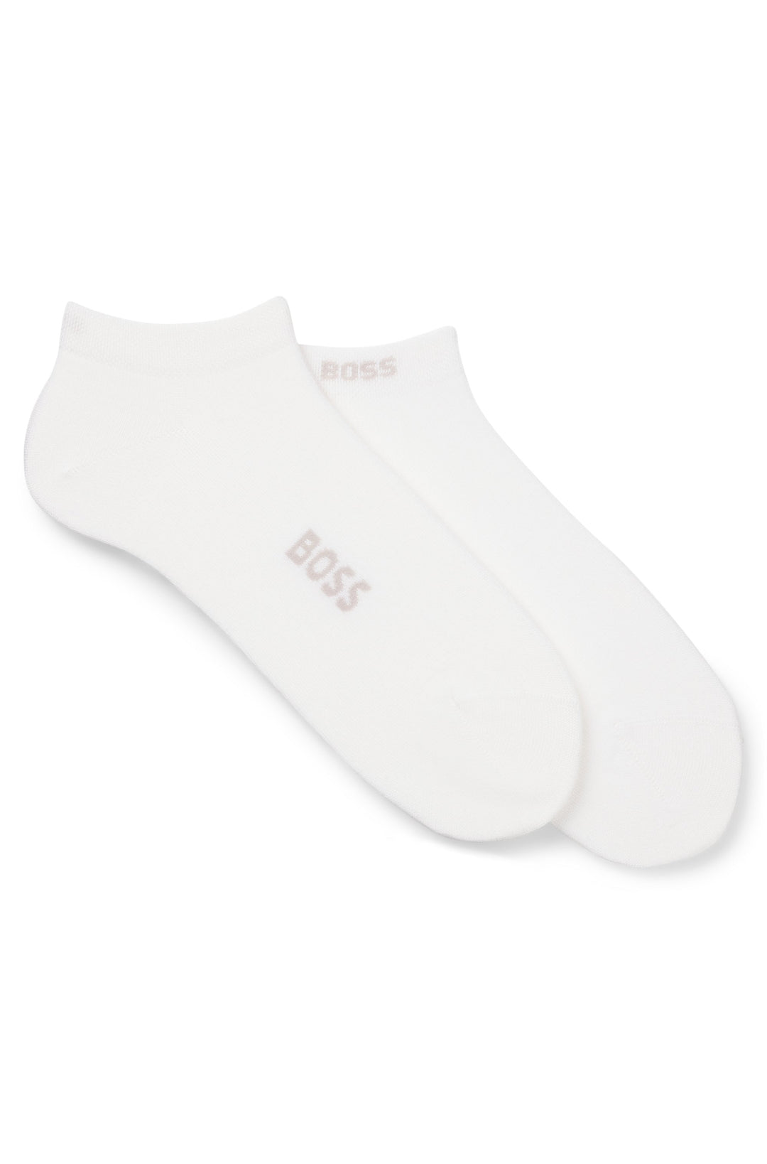 Boss 2 Pairs Logo Bamboo Socks In White For Men